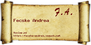 Fecske Andrea névjegykártya